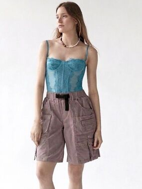 BDG Urban Outfitters Rory Cargo Shorts Utility Shorts in Dusty Rose Size M NWOT